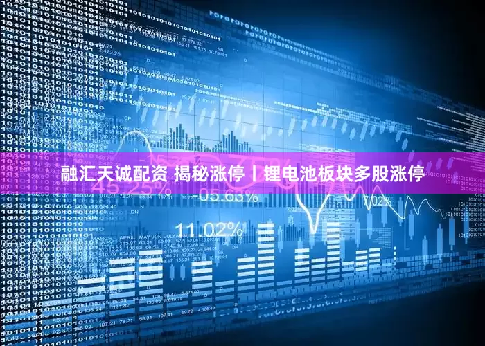 融汇天诚配资 揭秘涨停丨锂电池板块多股涨停